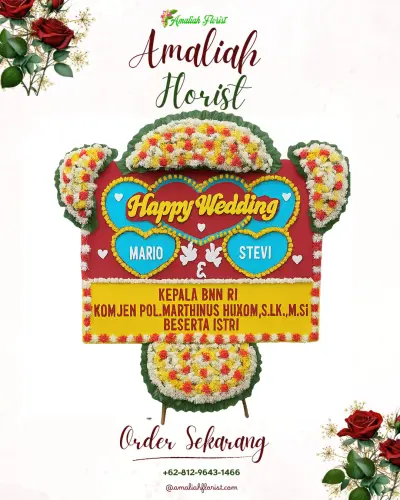 Karangan Papan Bunga Pernikahan di Cikedung Lor